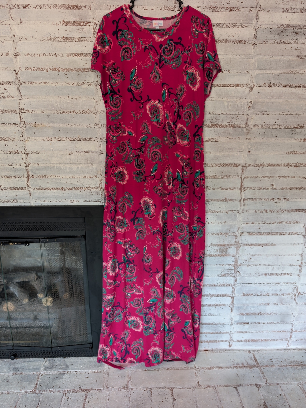 LuLaRoe Fuchsia Paisley Maxi Dress